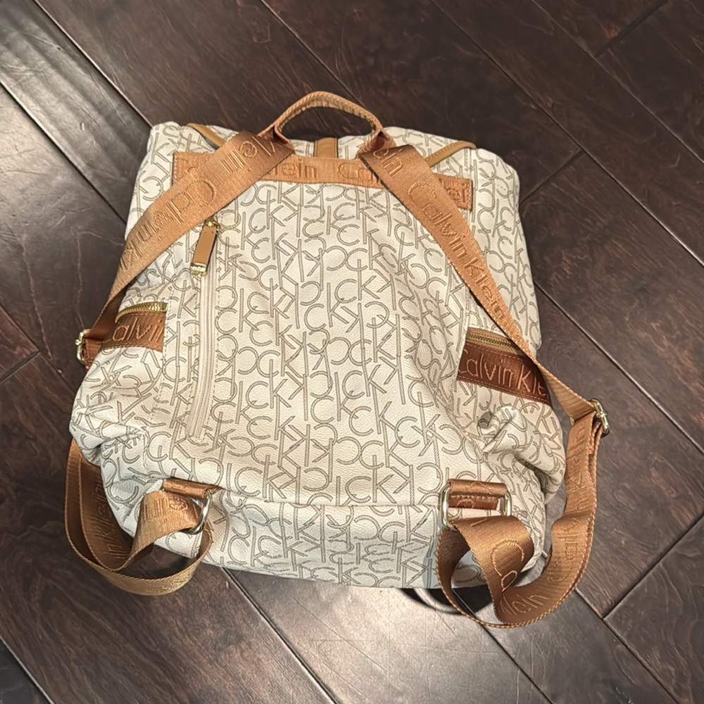 Calvin Klein Monogram Backpack Euc - image 5